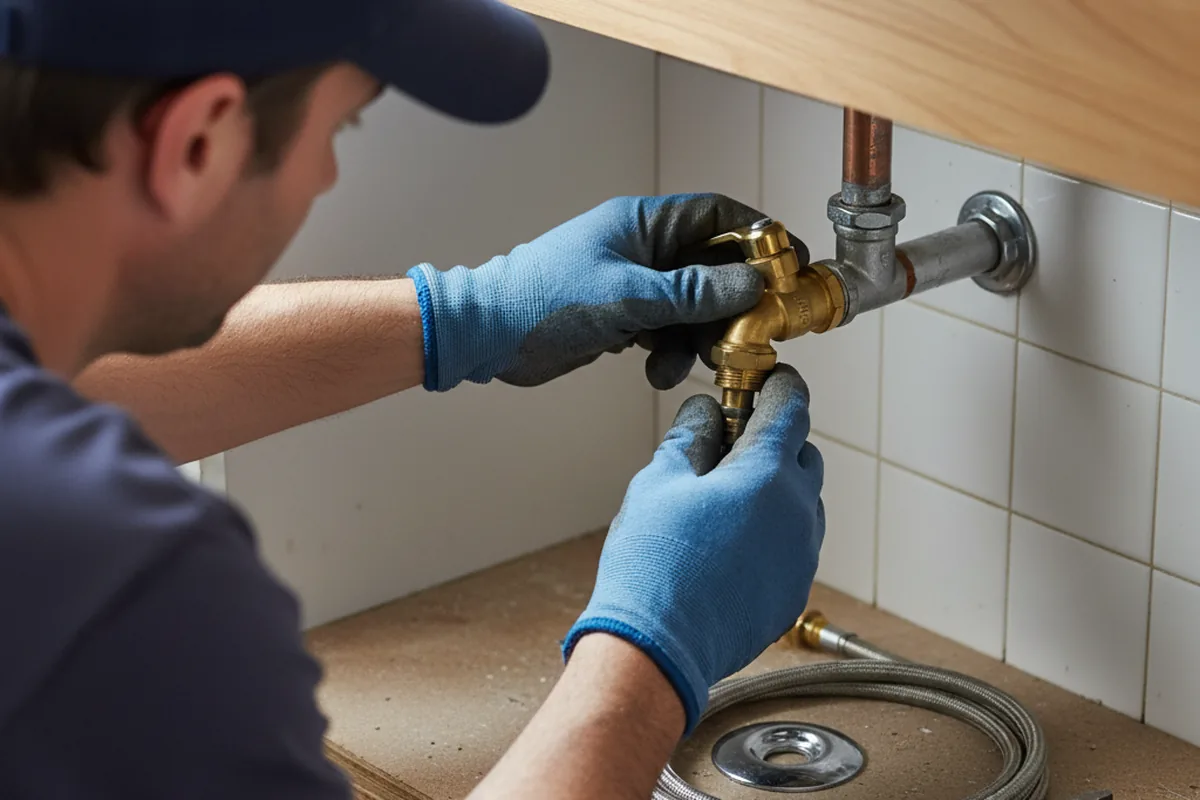 Shutoff valve and fitting work during Faucet and Fixture Repair in Willard